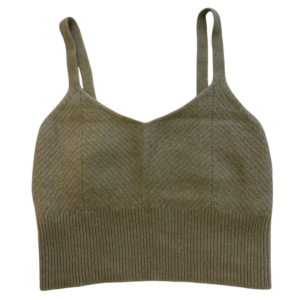 Maeve Anthropology Tan Cashmere Ribbed Tank UnderPinning XS